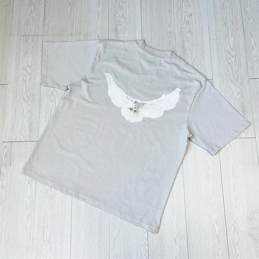 RogueWave Streetwear Best Quality Vintage Loose Ovesize Pigeon Print T-shirt Tops Tee