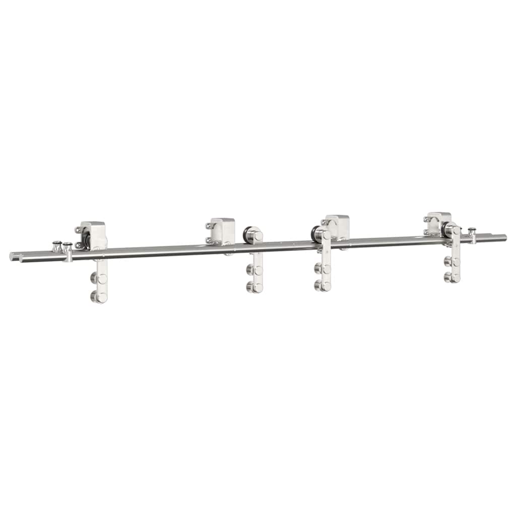 Vidaxl System Do Mocowania Drzwi Przesuwnych, 183 Cm, Stal, Srebrny