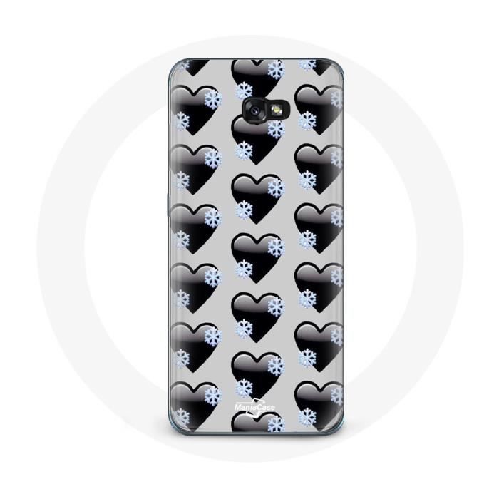 Case for Samsung A5 2016 Black Hearts Background
