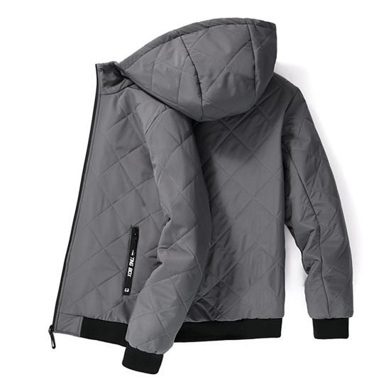 Мужская зимняя короткая куртка, теплая утолщенная, с капюшоном