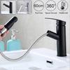 360° Pull Out Spray Sink Tap Bathroom Kitchen Basin Faucet Single Handle Hot And Cold Water Crane Deck Mount Faucets New