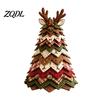 Festive Party Supplies DIY Quilted Christmas Tree Kit, Handmade Fabric Tabletop Decoration, Decorative Wall Accents Holiday Craft Project for