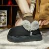2025 New Winter Warm Platform Shoes Woman Indoor Fluffy Slippers Soft Faux Fur Anti-slip Thick Sole Female Home Floor Snow Boots