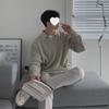 Мужской свитер в японском ретро-стиле с полумолнией и лацканами, осенне-зимний - свободный и повседневный стиль