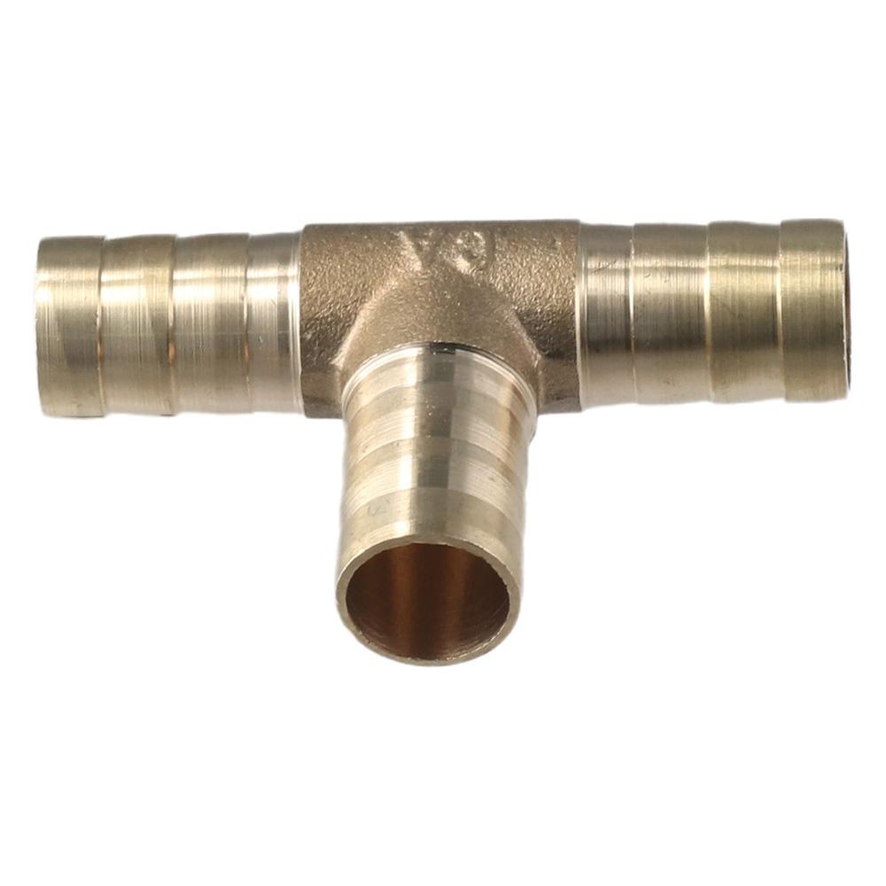 1/4" 5/16" 3/8" 1/2" 5/8" 3 Ways Brass Barb Hose Barbed Tee Connector Fitting Air Gas Water Fuel