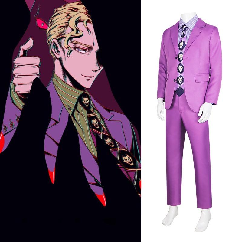 Подробная Косплей Одежда JoJo's Bizarre Adventure Diamond Is Unbreakable Yoshikage Kira/kosaku Kawajiri
