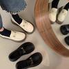 Лоферы на платформе женские весенние ретро британский стиль толстый каблук повседневные универсальные модные мягкие кожаные туфли с одной педалью маленькие кожаные туфли