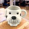 Кружка Yousheng Такса Керамическая 3D Кружка для кофе с яркой резной ручкой Расписанная вручную Забавная Подарок для любителей собак для любителей кофе