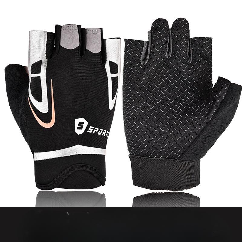 Cycling Half Finger Gloves New Style Men and Women Outdoor Cycling Sports Bicycle Mountain Climbing Exercise Leak Finger Fitness Gloves