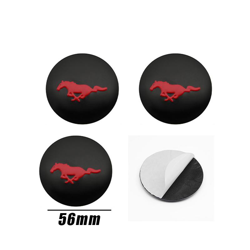 4Pcs 56mm Car Wheel Center Hub Caps Sticker Decals Accessory For Ford Fiesta Ranger Focus Kuga Mustang S-MAX Transit Mondeo Esco