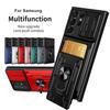 Роскошный противоударный чехол для Samsung Galaxy S26 S25 S24 S23 Ultra A15 A16 A55 С вращающейся металлической подставкой-кольцом и слотом для карт Задняя крышка