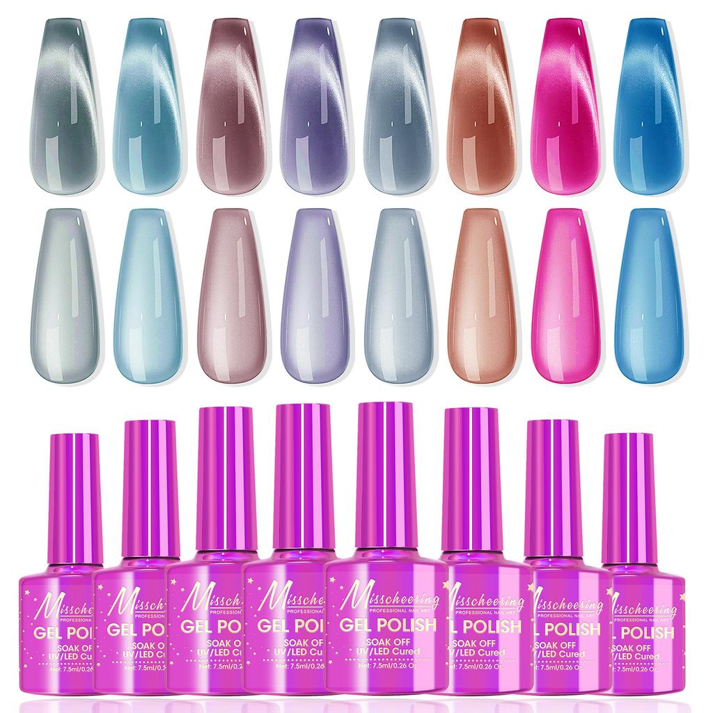 Nail Art Water Light Лак для ногтей Кошачий глаз Фототерапия Кристалл Широкий Лак для ногтей Кошачий глаз