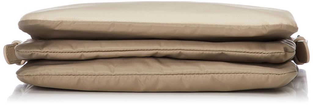 Кожа x Нейлон Тонкая сумка-пошет Светло-бежевый [Isaac] Y01-05-11SC