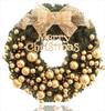 Christmas Wreath Ornament Stylish Wall Decoration Gold 40cm
