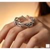 1 Неправильный терновый венок из роз Винтажное Открытое Регулируемое Мужское Кольцо Модный хип-хоп стиль Персонализированный аксессуар Подарок