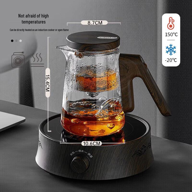 Стеклянный магнитный заварочный чайник YIHUTEA