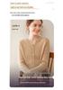 Women's Cable Knit Cashmere Cardigan: Round Neck, Long Sleeve, Buttoned, Versatile Autumn/Winter Sweater.