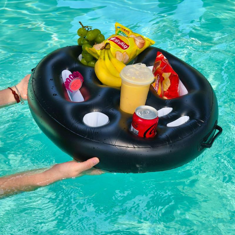Inflatable Nine-Hole Floating Bar Tray for Pool Parties