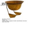 Outdoor Plant Container Metal Bird Foot Planter Bowl, Vintage Chicken Duck Paw Base Small Succulents Sculptural Flower Bowl Pot, Rustproof Flowerpot