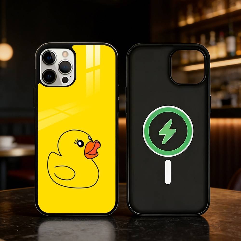 Yellow Duck Cute Phone Case For iPhone 17/16/15/14/13/12/Plus/Pro/Max for Magnetic Wireless Charging