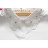 Linbaiway Women's Embroidered Detachable Blouse Tops Collars Shirt Fake Collar Lace Beads False Collar Sweater Half Shirt Decor