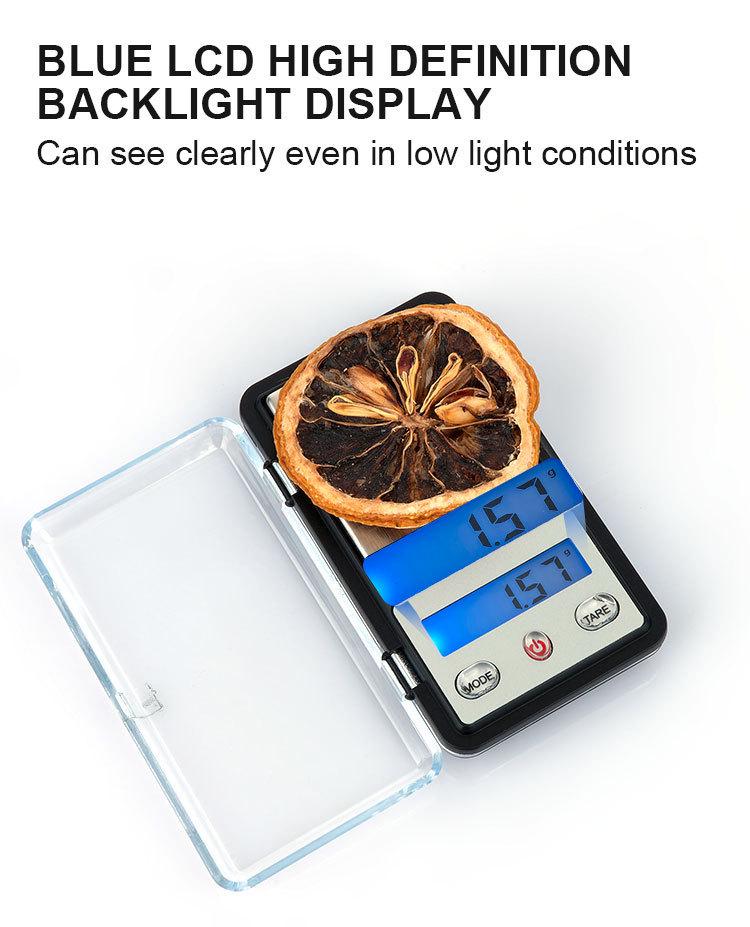 Portable Mini Electronic Jewelry & Gold Carat Scale 0.01g Precision Pocket Scale for Household & Medicinal Use