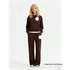 26 Styles 3D Reflective Letter Hoodie & Straight-Leg Pants Set - Comfortable Casual Wear