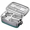Double Layer Stainless Steel Lunch Box with Secure Buckle and Leak Proof Seal Food Container for School Office Outdoor