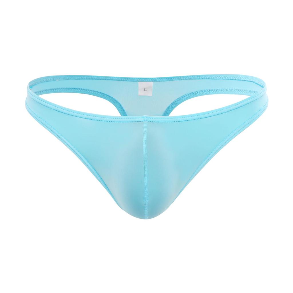 Men's Low-Rise Seamless Ice Silk Thong Underwear