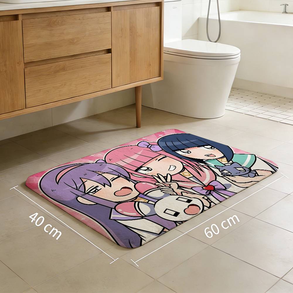 Pink Anime Menhera- C-Chan Floor Mat Anti-slip Absorb Water Long Strip Cushion Bedroon Mat Alfombra