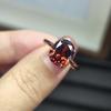 5 Carat Goose Egg Diamond Ring Plated With Rose Gold Imitation Natural Garnet Ring For Women