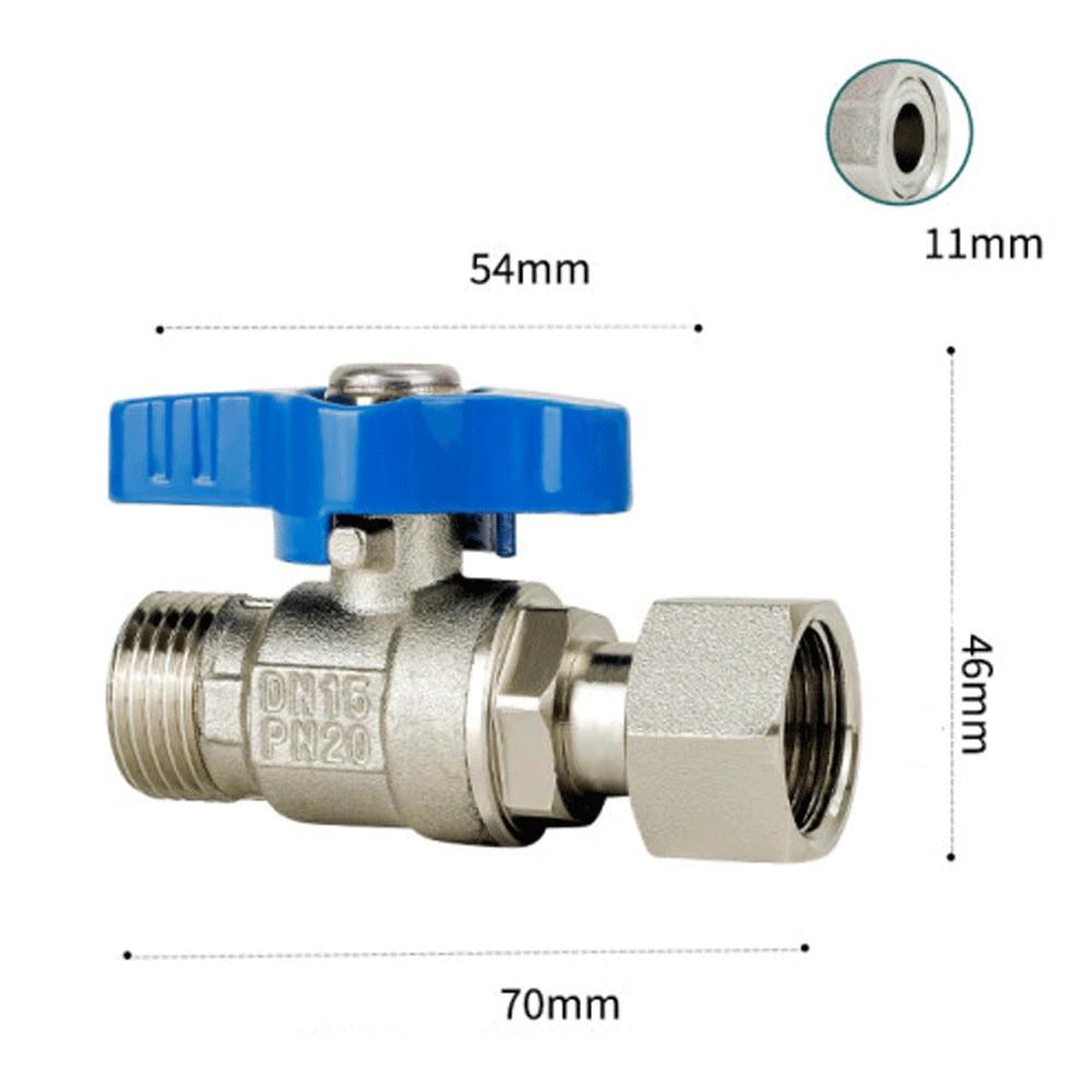 Union Ball Valve 1/2" -3/4" Brass Double Female and Male Thread Valve Water Pipe Switch Gas Straight To Tap Water