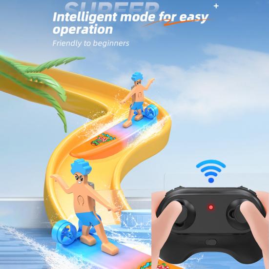 Амфибийная доска для серфинга с дистанционным управлением 2,4 ГГц, водонепроницаемая, радиоуправляемая гоночная скоростная лодка, скейтборд, электрическая, стоячая