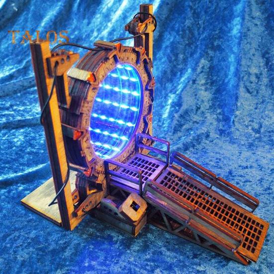 Подставка для книг Stargate LED Light Up Cross-Border Time Tunnel Design, конструкция из липы, книжная полка, игровой стенд