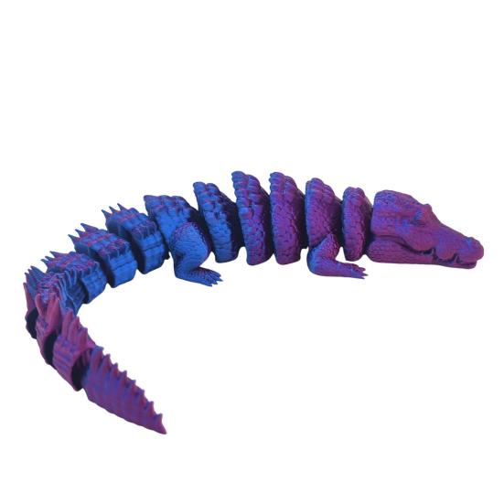 3D Printed Crocodile Toy Articulated Crocodile Ornament with Moveable Joints Anxiety Relief