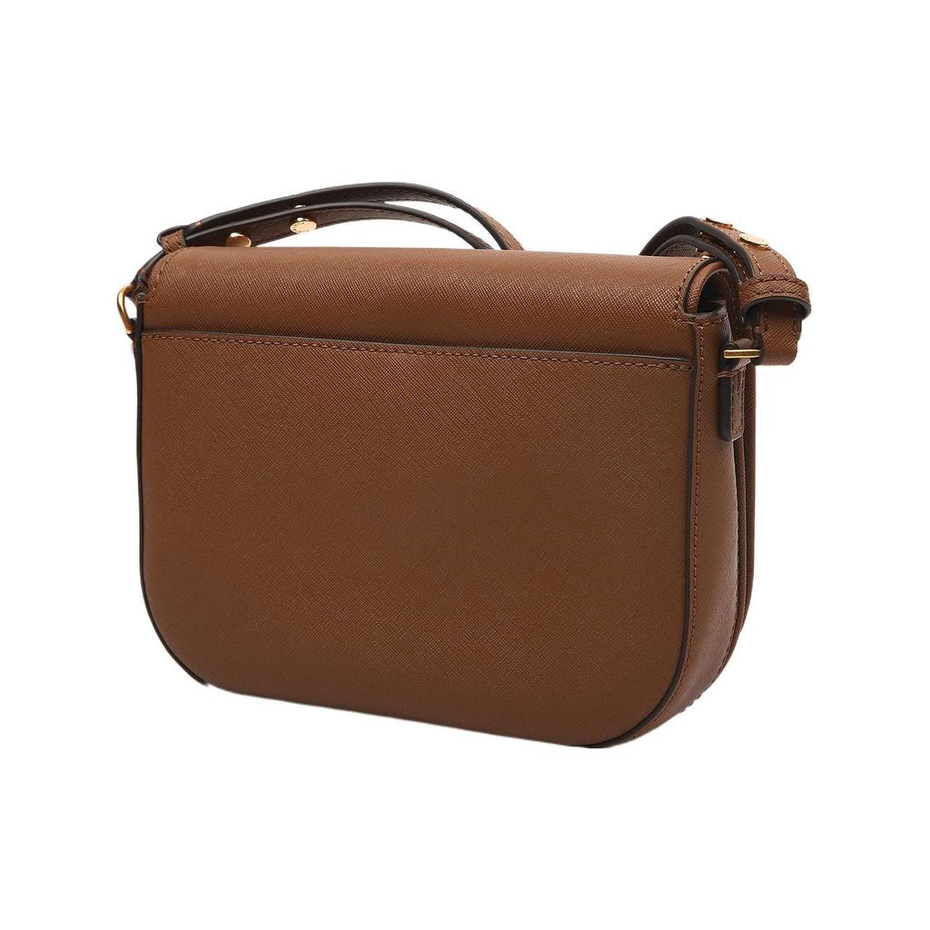 Tory Burch Emerson Metal Logo Adjustable Shoulder Strap Textured Leather Crossbody Bag Women bags Brown 134839-909