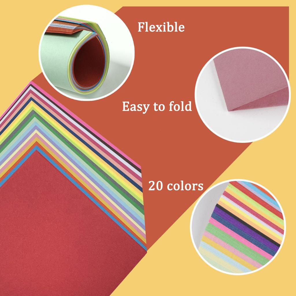 Набор бумаги для оригами из 400 листов - 10/15/20 см Двусторонняя цветная крафтовая бумага для DIY