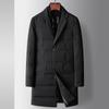 Men's Down Jacket Autumn and Winter Medium and Long Casual 90 White Duck Down Youth Scarf Collar Trench Coat Version Down Jacket
