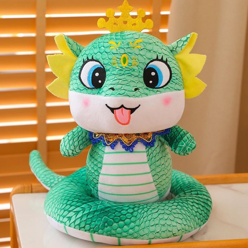 Adorable Plush Snake Doll For 2025 Year Of The Snake Gift Soft Toy With Custom Logo