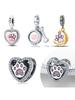 Plated 925 Silver Youth Cute Dog Claw Charms Fit 925 Charms Bracelet Beads Jewelry Gifts for Women