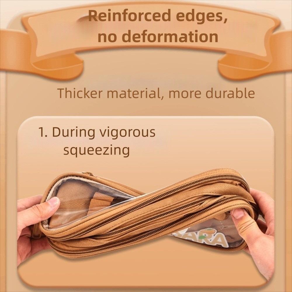 Cute Panda Pencil Box Large Capacity Girls Stationery Pen Bag Capybara Pencil Case Students