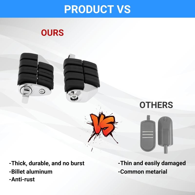 2 шт. подножки для мотоциклов, хромированные подножки, подножки для мотоциклов (левый &