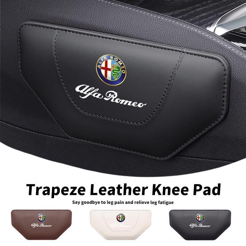Car Leather Knee Pad Inside Leg Cushion Comfortable Thigh Support For Alfa Romeo GT Stelvio F1 Brera Volante Tonale Gloria Disco