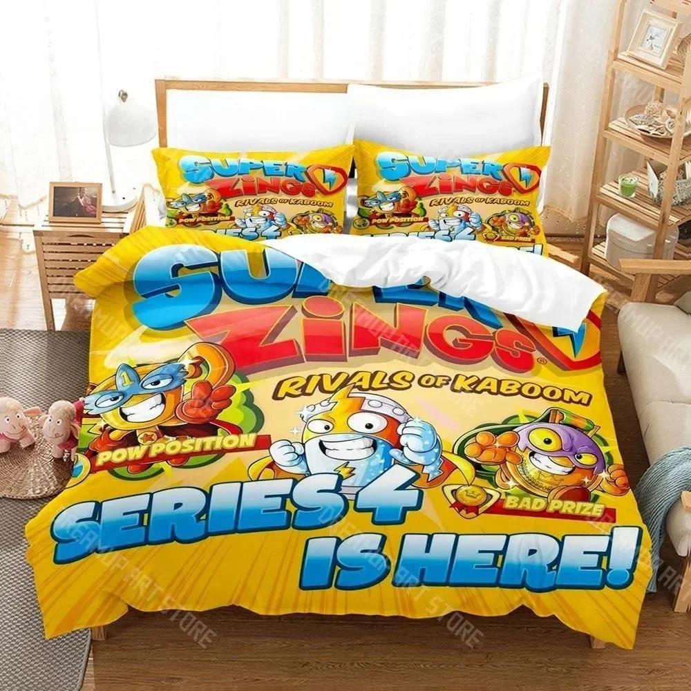 3D-принт аниме Super Zings комплект постельного белья односпальный двуспальный двуспальный двуспальный комплект для взрослых и детей спальня пододеяльник наборы домашнего текстиля