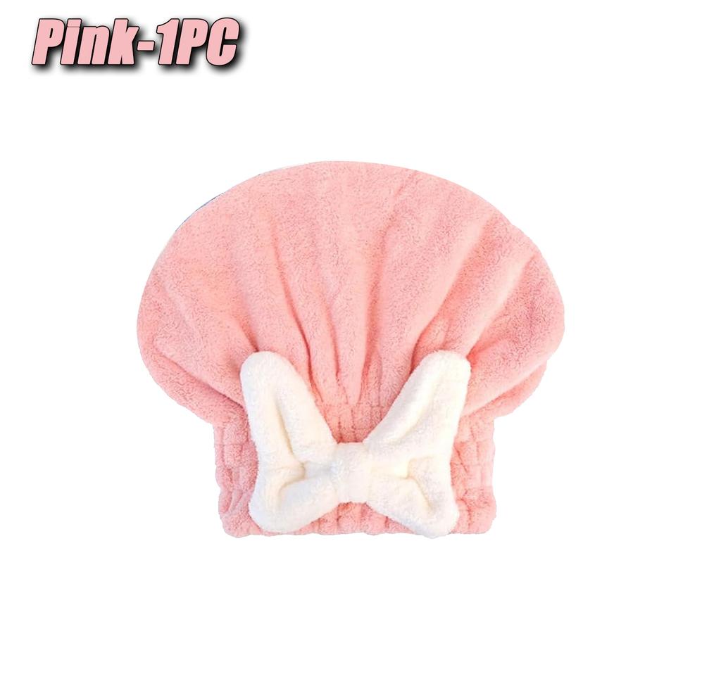 Super Absorbent Bath Cap Women's Quick Dry Cap Cute Bow Princess Towel Bath Cap Dry Hair Hat Bathroom Accessories
