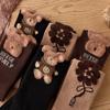 Comfortable Cotton Cotton Socks Brown Bear Bear Socks Soft Middle Tube Socks