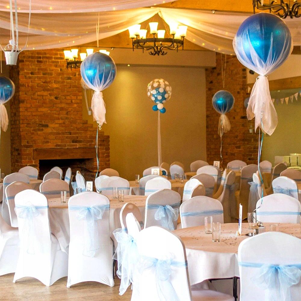 White Wedding Banquet Chair Cover Elastic [21Ba]