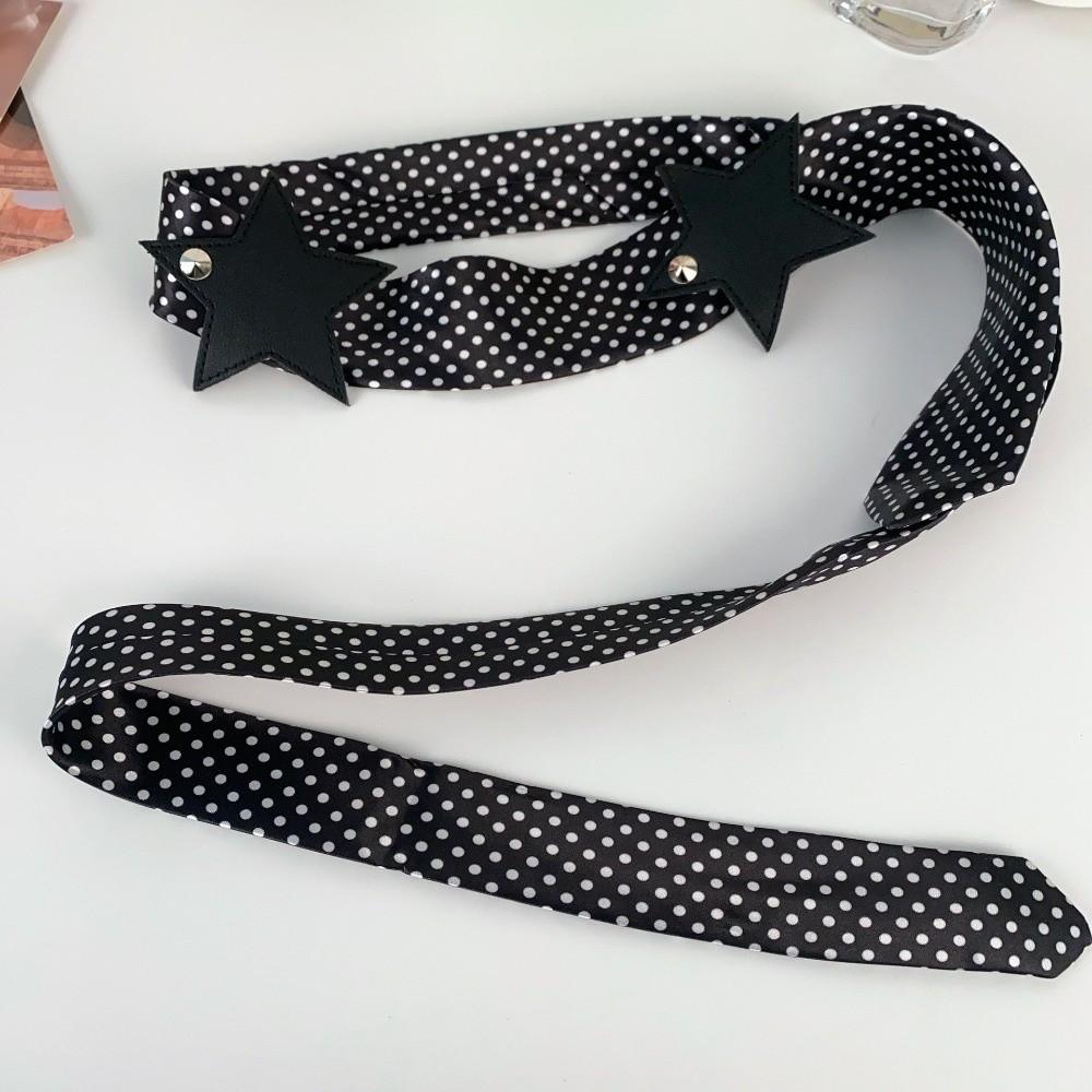 Star Polka Dot Waist Belt Elegant Scarf Hairband Classic Long Vintage Scarf Party