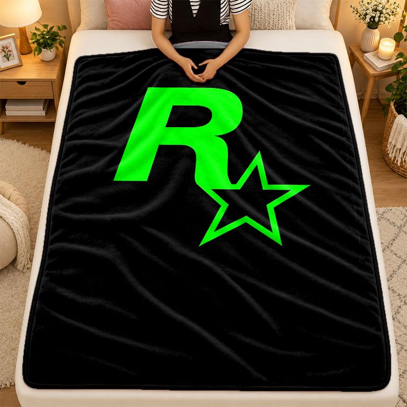 Flannel BlanketGrand Theft Auto Warm Soft Throw Blanket for Indoor Sofa Bed Living Room Use