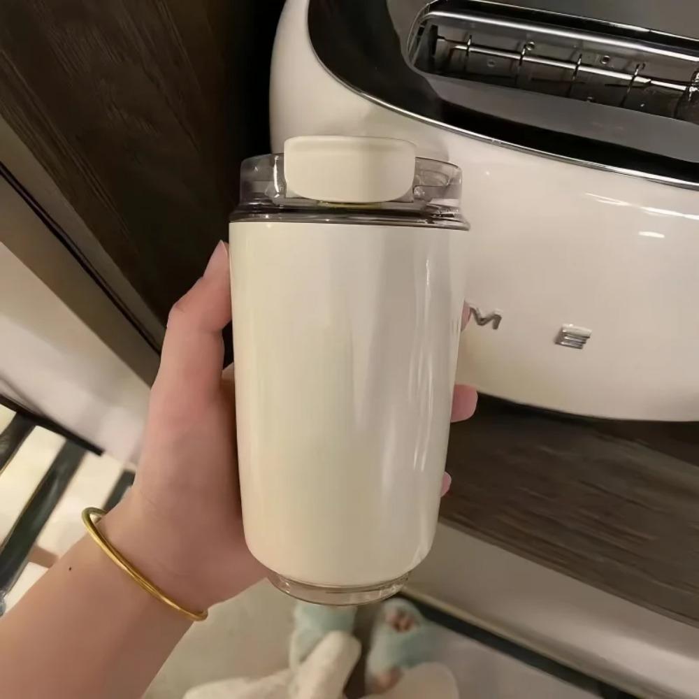 320 мл/480 мл Кружка-термос Молочно-белая Кофейная кружка Автомобильная Изолированная бутылка для воды Дорожные Вакуумные фляги из нержавеющей стали Чайник для питья